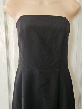Gianni Bini Black Strapless Formal Maxi Dress Elegant Prom Evening